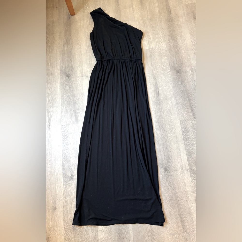 Rachel Zoe Black One Shoulder Maxi Dress Size Medium